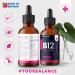 Vitamin B12 Liquid Drops - Vegan - High Strength 3000mcg - 2 Month Supply - 60 Servings - 18 000mcg per 60ml Dropper Bottle - Sublingual & Dual Action for Fast Absorption - Made in The UK by Balance - Buy Online on GoSupps.com