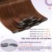 Buy Laavoo Clip In Extensions | Real Hair 70g 30cm Auburn Brown - Smooth & Stylish Red-Brown Clip-Ins - Buy Online on GoSupps.com