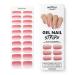 MOYOU LONDON Semi Cured Gel Nail Wraps 20 Pcs Gel Nail Polish Strips for Salon-Quality Manicure Set with Nail File & Wooden Cuticle Stick (UV/LED Lamp Required) - Marshmallow