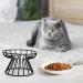Raised Cat Food Bowl Stand - Anti Vomiting Ceramic Cat Dish | Elevated Cat Feeder for Food & Water - Buy Online on GoSupps.com