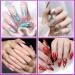 Melliex 100 Pieces Dual Nail Forms Set - Professional Nail Extension Kit with Dual-Ended Brush Nail Tips Clips & File for UV Acrylic Nails - Buy Online on GoSupps.com