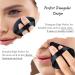 2 Pcs Velour Triangle Makeup Powder Puff Set for Face - Soft Reusable Pressed Applicator for Under Eyes and Face Corners - Black - Buy Online on GoSupps.com