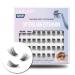 CarLary Lash Clusters DIY Eyelash Extension 40 Mini Glue Bonded Clusters Individual Lashes Wispy Fluffy Reusable Artificial Natural Look for Cluster Lashes C Curl Lashes Pack (Volume-14mm) Volume 14mm