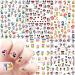 Designer Nail Art Stickers Decals Cute Cartoon 3D Self Adhesive Nail Art Supplies Cartoon Nail Stickers for Women Kids Girls DIY Nail Design Decals for Acrylic Nails Decoration 5 Sheets