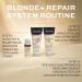 John Frieda BLONDE+ Repair System Conditioner With Bond Building Plex Contents: 250 ml For blondes damaged by lightening Strengthens and forms new bonds directly on the hair - Buy Online on GoSupps.com