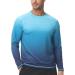 Yukaichen rashguard men swim long -sleeved shirt swimming tshirt quick -drying breathable surfing fishing hiking top l color gradient blue