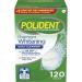 Polident Overnight Whitening Antibacterial Denture Cleanser Triple Mint Freshness 120 ea (Pack of 5)