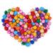 PH PandaHall About 100 Pcs Assorted Pompoms Multicolor Arts and Crafts Fuzzy Pom Poms Glitter Sparkle Balls Diameter 25mm for DIY Creative Crafts Decorations