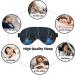 SSIMOO Tranquil Water Print Double-Sided Eye Mask | Soft Light Blocking Eye Cover for Better Sleep Quality - Black - Buy Online on GoSupps.com