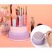 3 in 1 Makeup Brush Cleaning makeup brush cleaner brush cleaner makeup silicone makeup brush holder Mat Brush Cleaner Mat Foldable Makeup Brush Cleaning Bowl With Lanyard (Purple) - Buy Online on GoSupps.com