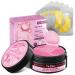 60 Pcs Pink Under Eye Patches with 5 Pieces Travel 24K Gold Eye Mask 30 Pairs Undereye Mask for Dark Circles Puffy Eye Treatment Collagen Gel Pads Hydrating for Eye Bag Puffiness Wrinkle