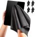 Computer Cleaning Cloth Microfiber Big Camera Lens Glasses Cleaner TV Laptop Pad Tablet Phone Electronics Screen Wipes (15x18, Black 4 Pack) 15x18 Black 4 Pack