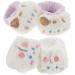 NOLITOY Lot de 4 Bracelets Absorbants en Polaire Douce Lavage du Visage Bande de Lavage du Visage Confortable et Portable Accessoires de Soins Peau pour Maison Motifs Chat et Lapin