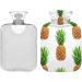 Naanle Tropical Golden Pineapple Heat Bottle | 1L Transparent Hot Water Bottle for Bed | Hand & Foot Heat Pain Relief | Heat & Cold Therapy - Buy Online on GoSupps.com