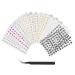 Be in your at least 16 leaves with abstract 3D letters Nailart nail stickers sticker self -adhesive with tweezers 8 colors DIY nail decoration