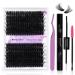 DIY LASH Extensions Set Cluster Lashes Kit 0.07 D CURL MIX12-16MM DIY Increasing Increasing Lash Bond and Seal Diy Wimpern Extensions Wimpern Cluster (60/80 Kit-D CURL) KIT (12-16) mm KIT-60D+80D-DCurl