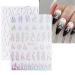 Aurora Holographic Nail Art Stickers - 9 Sheets | Self-Adhesive Pegatinas | Glitter Heart Flame Stars Butterfly Moon Design | Nail Supplies - Buy Online on GoSupps.com