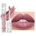 Glitter Liquid Lip Gloss Matte Metallic Diamond Shimmer Lipstick Glossier Lip Gloss Waterproof Long Lasting Bold Nonstick Moisturizing Shimmer Lip Glaze Makeup for Women and Girls (#01)