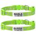 Tagme 2er-Pack Cat neck band with name and address shield reflective cat collar with safety lock and bell for puppy and cat green 18-28 cm green