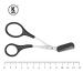 K-Pro Eyebrow Scissors | Precision Eyebrow Scissors with Removable Comb for Men & Women | Buy Online Internationally - Buy Online on GoSupps.com