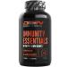 GEN GERMAN ELITE NUTRITION Immunity Essentials Complex - 180 Softgels with Beta Glucan Vitamin C D3 (RAWD3) Zinc Quercetin Echinacea Elderberry and Plant Extracts - High Dosed Vegan