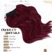 S-Noilite Clip in Hair Extensions U-Shaped Hair Extensions 18 Inch One Piece Synthetic Hairpiece with 5 Clips(Curly Wine Red) 850A 18 inch-wavy - Buy Online on GoSupps.com