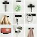 Pickpiff Razor Holder - No Drill Metal Shower Hook Anti-Rust Towel Holder for Bathroom & Kitchen - Black 4 Pieces - Buy Online on GoSupps.com