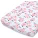 Peanutshell Pink Floral Changing Pad Cover Set for Baby Girls - 2 Pack | Pink Roses & Ditsy Floral Design - Buy Online on GoSupps.com