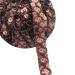 SEWDIYTR Sequin Lace Trim Gimp Braid Lace Ribbon Glitter Sequin Trim for Crafts, Embellishments, Costume Accessories 10 Yards (Brown)