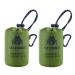 Mezonn Emergency Sleeping Bag Survival Bivy Sack Use as Emergency Blanket Lightweight Survival Gear for Outdoor Hiking Camping Keep Warm After Earthquakes, Hurricanes and Other disasters Green-2P