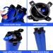 BrokSilent Dogs Travel Water Bottle - Leak Proof Puppy Dispenser with Bowls - Blue - Buy Online on GoSupps.com