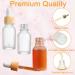 Yalbdopo 10Pcs 10ml Frosted Clear Glass Bottles with Dropper Pipettes Mini Empty Dropper Bottles Wood Grain Plastic Cap Refillable Sample Container for Essential Massage oils/Chemical Liquid - Buy Online on GoSupps.com