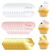 30 PCS Mirror Acrylic Cupcake Topper Gold Hexagon Silver Round and Rose Gold Heart Happy Birthday Cake Toppers Birthday Party DIY Dessert Cup Cupcake Decoration