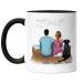 Kiddle design couple with dogs cup of black personalized dog owner gift dog lover couple dog dog mom dad dog mama dog dad