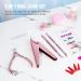 Acrylic Nail Clipper 5 in 1 Kit with Glass File, Cuticle Trimmer, Nipper & Pusher - Professional Manicure Pedicure Set for Gel Polish Removal - Christmas Gift (Pink) - Buy Online on GoSupps.com