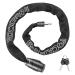 Rockbros bicycle lock 95cm/15.61mm bicycle chain lock high safety level with 2 key waterproof cover for bicycle motorcycle e-bike black