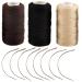 UNVOJL 23 Pieces Hair Extensions Tools 3 Pieces Hair Extension Weaving Thread with 20 Pieces Hair Extension Curved C Needle
