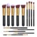 Makeup Brushes BS-MALL Premium Synthetic Foundation Powder Concealers Eye Shadows Makeup 14 Pcs Brush Set  (F-Gold)
