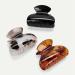 SNS Hair Claw Clips 3 Pcs Medium Size Multicolour Barrettes Jaw Clips for Fine Long Thick Hair Strong Hold Non-Slip Tortoise Shell Pattern Acrylic Clamps for Women (6cm)