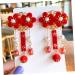 MAGICLULU 2 Pairs Tassel Antique Style Hair Clip Hair Clips Chinese Tassel Hair Clip Kid Hanfu Headwear Archaistic Chain Hair Clip Hanfu Hair Clip Red Girl Synthetic Beads Geisha - Buy Online on GoSupps.com