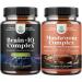 Bundle of Nootropic Memory Supplement with Vitamin B 12 Bacopa Monnieri Rhodiola Rosea DMAE Ginkgo Biloba and Mushroom Complex 10X Lions Mane with Reishi Chaga Maitake Shiitake for Brain Support
