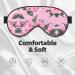 Red Cherry Floral Print Double-Sided Eye Mask | Soft Light Blocking for Better Sleep - International Shipping - Buy Online on GoSupps.com