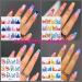 YOSOMK Colorful Stripes Nail Art Stickers - 36 Sheets Water Transfer Decals for Rainbow Geometric Design - Buy Online on GoSupps.com