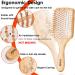 Natural Wooden Bamboo Hair Brush Set with Detangle Comb - Eco-Friendly Paddle Hairbrush for Men, Women, and Kids - Ideal for Thin, Long, Curly Hair - Promotes Scalp Health and Massage (White) - Buy Online on GoSupps.com