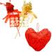 Ghasitaram Gifts Valentine Gift - Heart Pillow With Roses And Chocolate