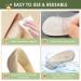 Heel Pads for Loose Shoes | Women's Comfort Inserts | Stop Heel Slip & Blisters | 3 Pairs - Beige Black Clear - Buy Online on GoSupps.com