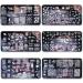 Mwoot 6Pcs Nail Art Stamping Plate Set - Starry Sky, Unicorn, Cat, Love, Leaves, Lace Theme - Buy Online on GoSupps.com