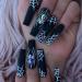 Black Halloween Press on Nails Long with Spider Web Designs  Full Cover Halloween Fake Nails Glossy Halloween Glue on Nails Long Halloween Nails for Women  24 Pcs Halloween press ons 1