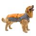 Ranphy dog rain coat waterproof for medium and large dogs reflective rain cover breathable with abdominal protection dachshund labrador dog jacket Ultralight safe dog cladding orange 5xl (breast size: 75cm) orange and gray