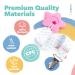 Liname Pacifier Chain for Girls - 4-Piece Gift Box + FREE Teething Ring | Perfect Baby Shower Gift - Buy Online on GoSupps.com